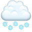 Kar yağışı Emoji U+1F328