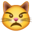 Asık suratlı kedi emoji U+1F63E