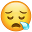 Uykusu gelmiş gösteren emoji U+1F62A