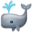 Üfleyen balina emoji U+1F433