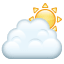 Bulut ile güneş emoji U+26C5