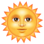 Yüzlü güneş U+1F31E